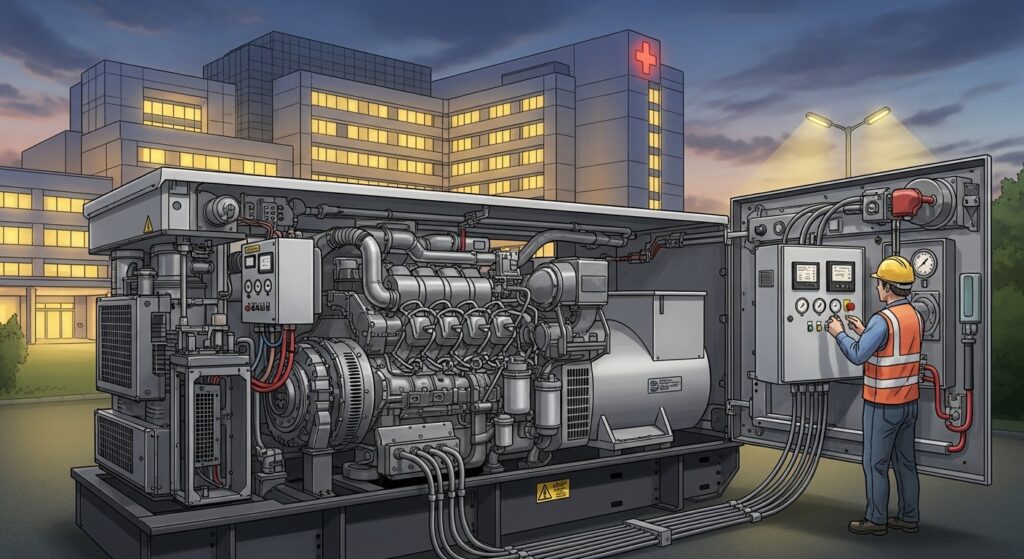 Descubra por que o gerador standby para hospital é vital para a segurança de pacientes e a continuidade de serviços. Garanta a energia que salva vidas. Saiba mais!