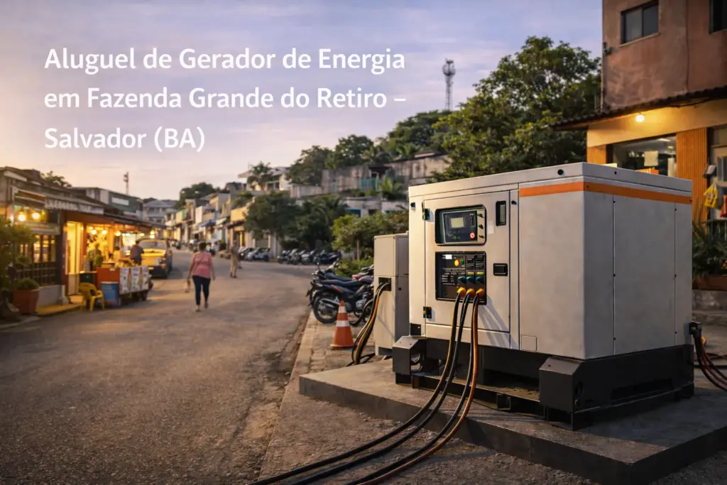Aluguel de Gerador de Energia – Fazenda Grande do Retiro Salvador – BA
